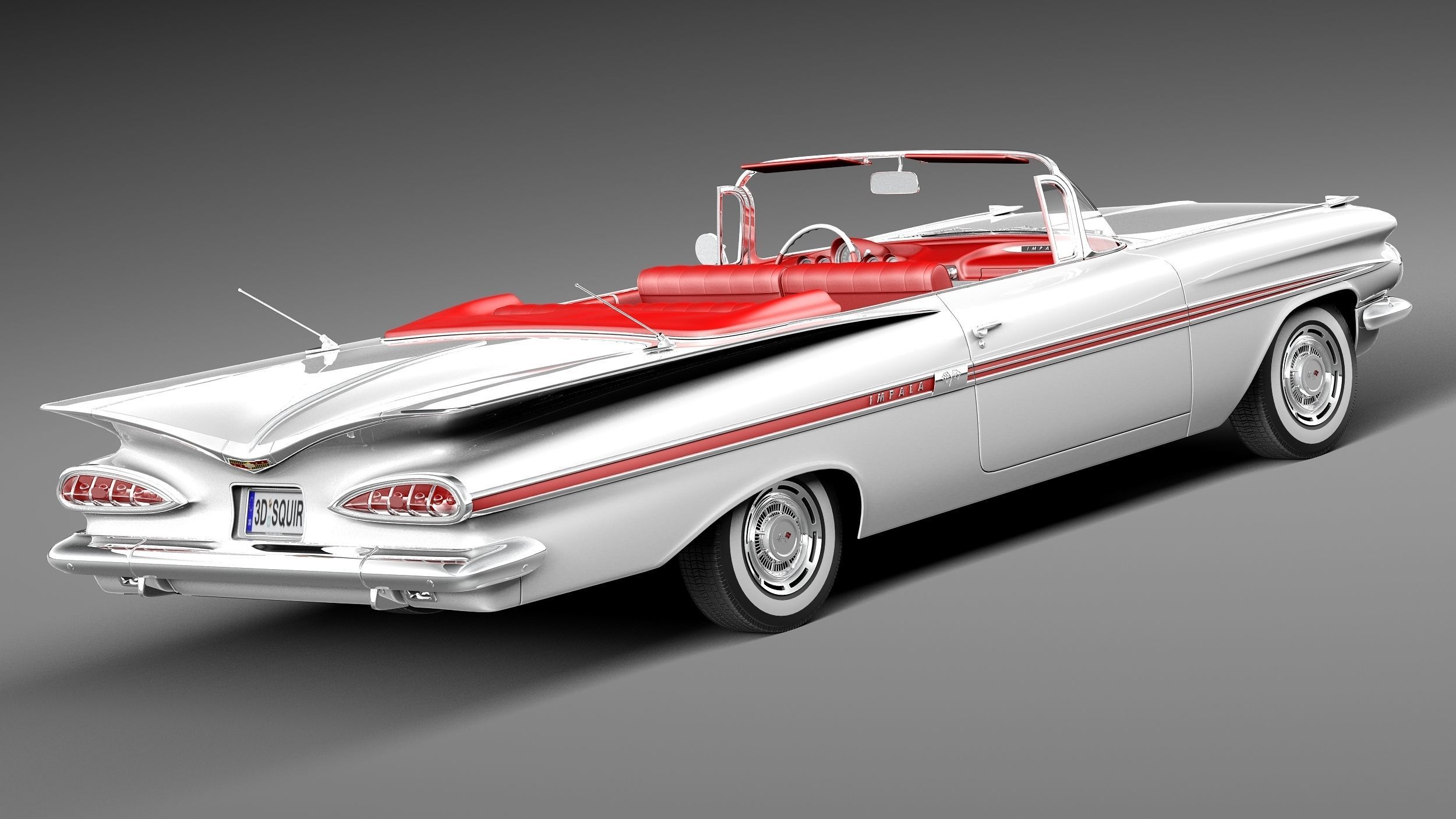 Chevrolet Impala Convertible 1959 3D model_4