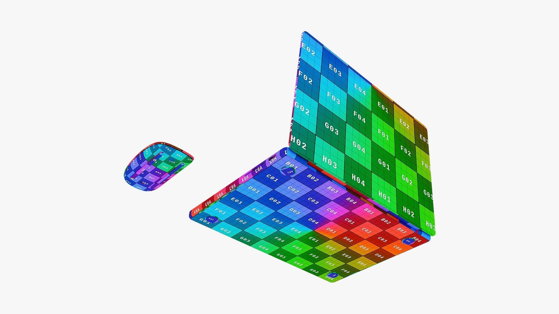 Apple MacBook Pro 14 - 16 inch Silver 2023 With Magic Mouse 3D model_51