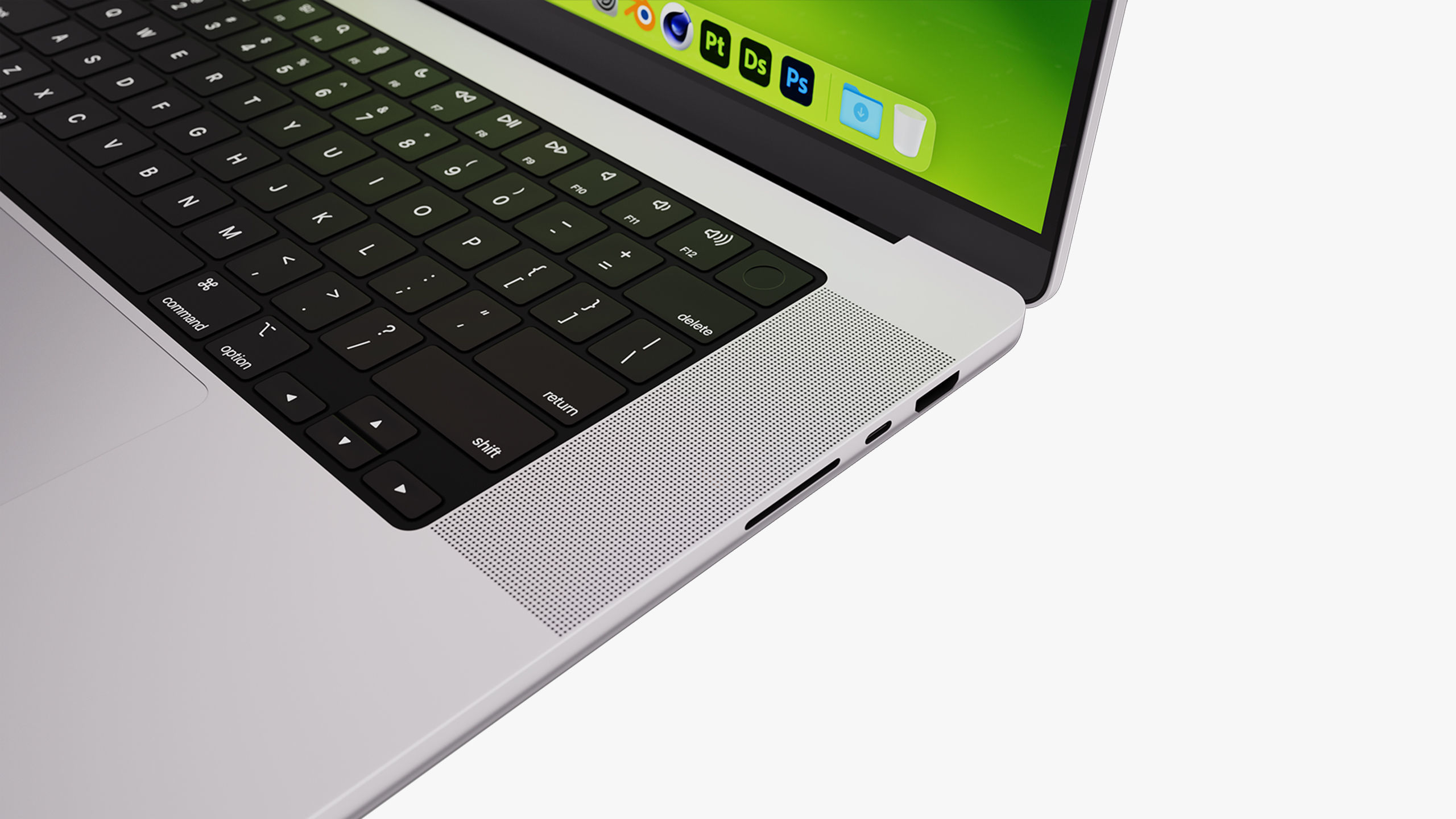 Apple MacBook Pro 14 - 16 inch Silver 2023 With Magic Mouse 3D model_36