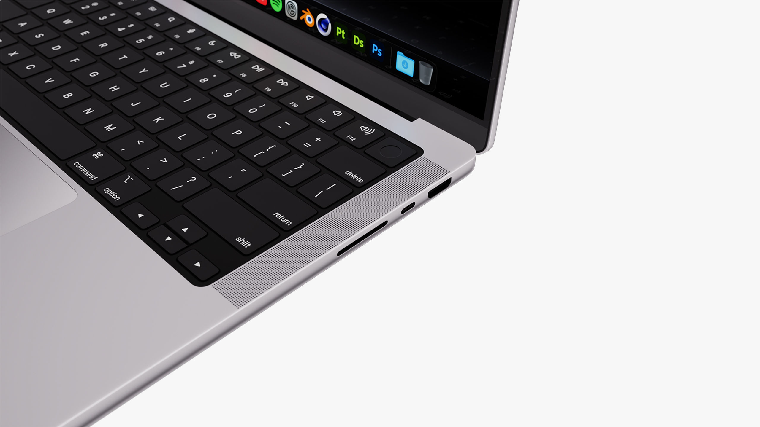 Apple MacBook Pro 14 - 16 inch Silver 2023 With Magic Mouse 3D model_34