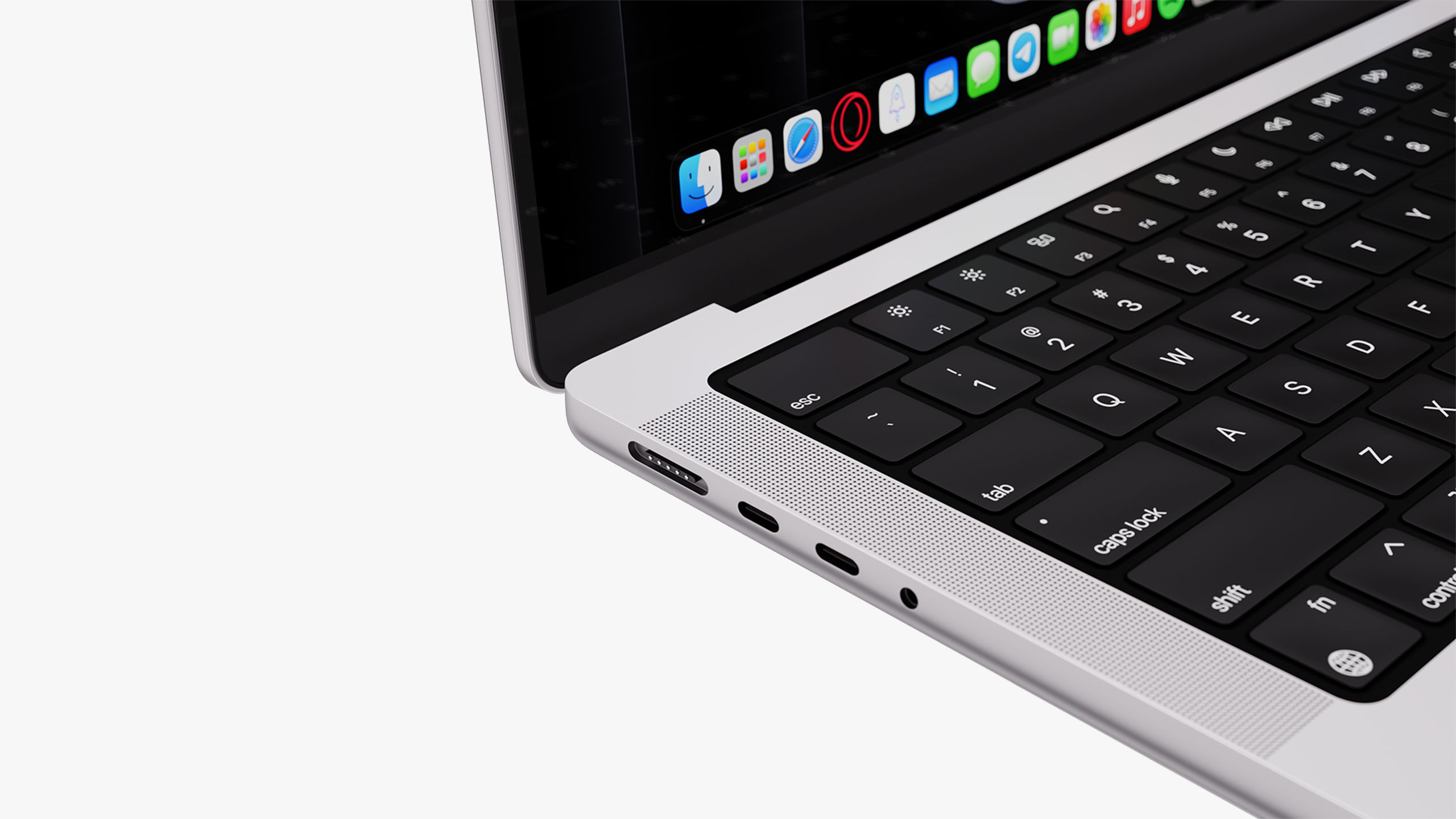 Apple MacBook Pro 14 - 16 inch Silver 2023 With Magic Mouse 3D model_35