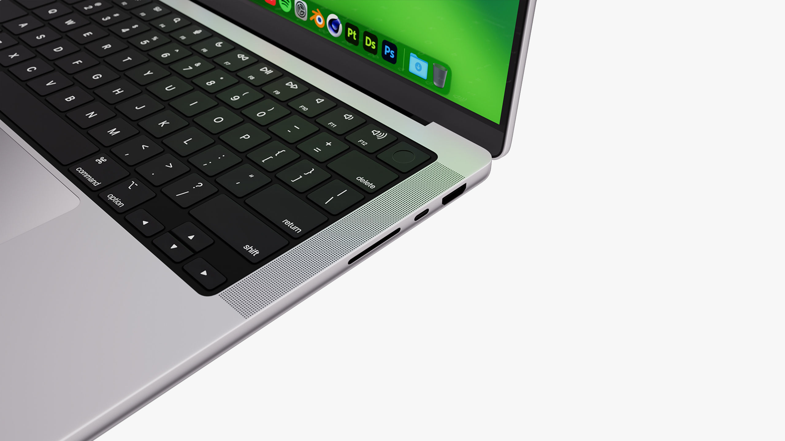 Apple MacBook Pro 14 - 16 inch Silver 2023 With Magic Mouse 3D model_38