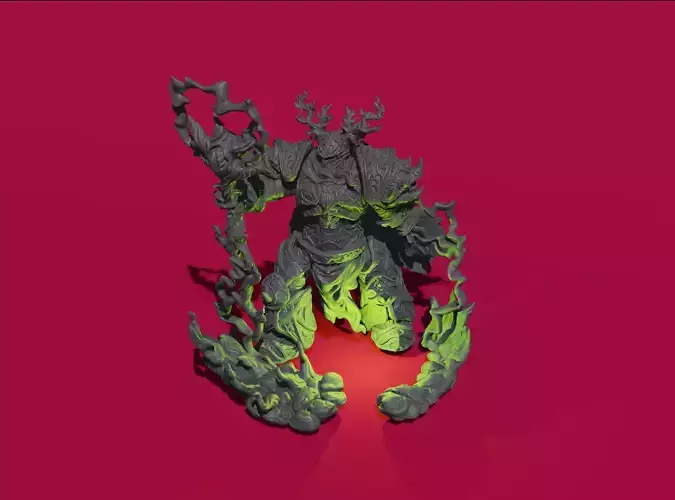 Kor - Heavy armoured sorcerer supported 3D print model