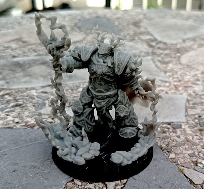 Kor - Heavy armoured sorcerer supported 3D print model_15