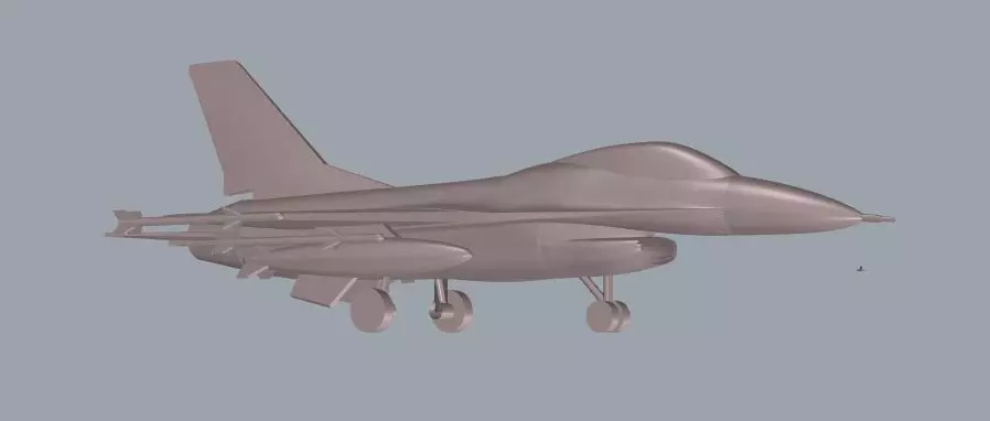 F-16 Fighting Falcon 3D print model_0