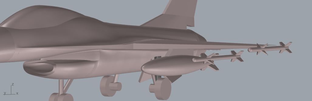 F-16 Fighting Falcon 3D print model_5