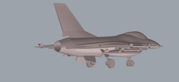F-16 Fighting Falcon 3D print model_17