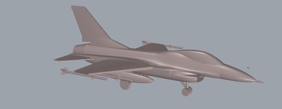 F-16 Fighting Falcon 3D print model_23