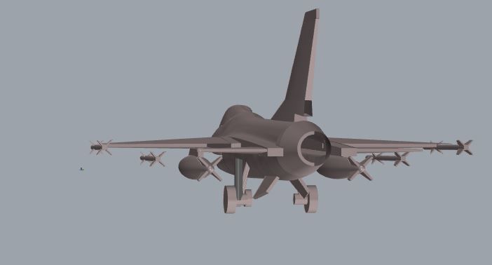 F-16 Fighting Falcon 3D print model_14