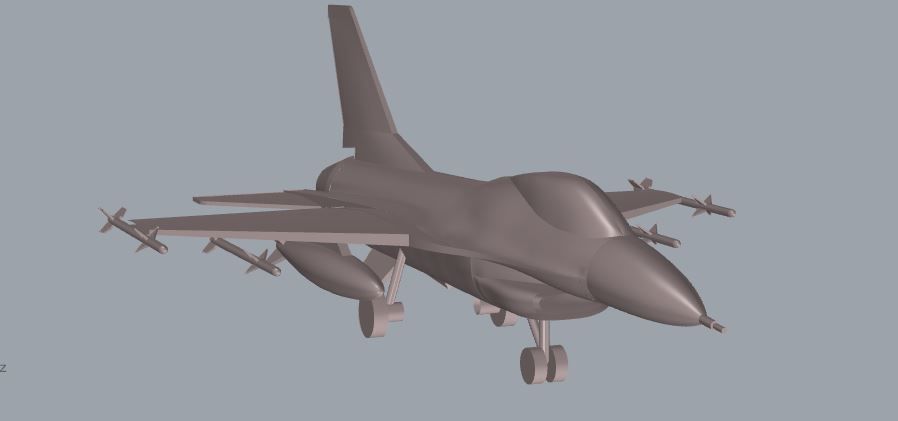 F-16 Fighting Falcon 3D print model_20