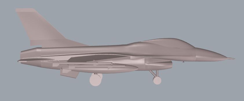 F-16 Fighting Falcon 3D print model_11