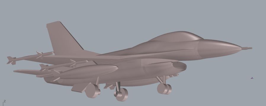 F-16 Fighting Falcon 3D print model_7