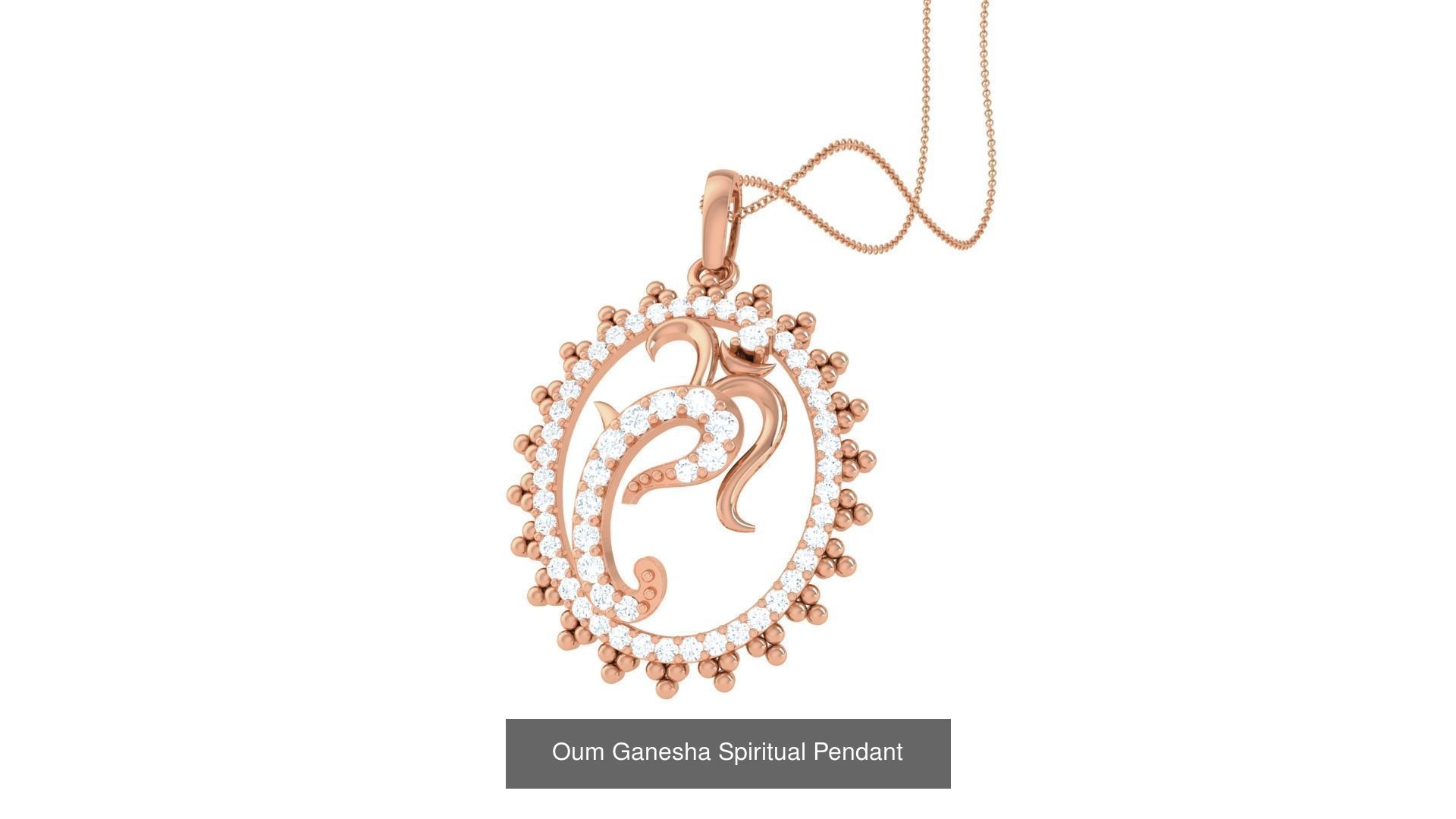 17 Spiritual Om Oum Pendant 3D Model Collection_11