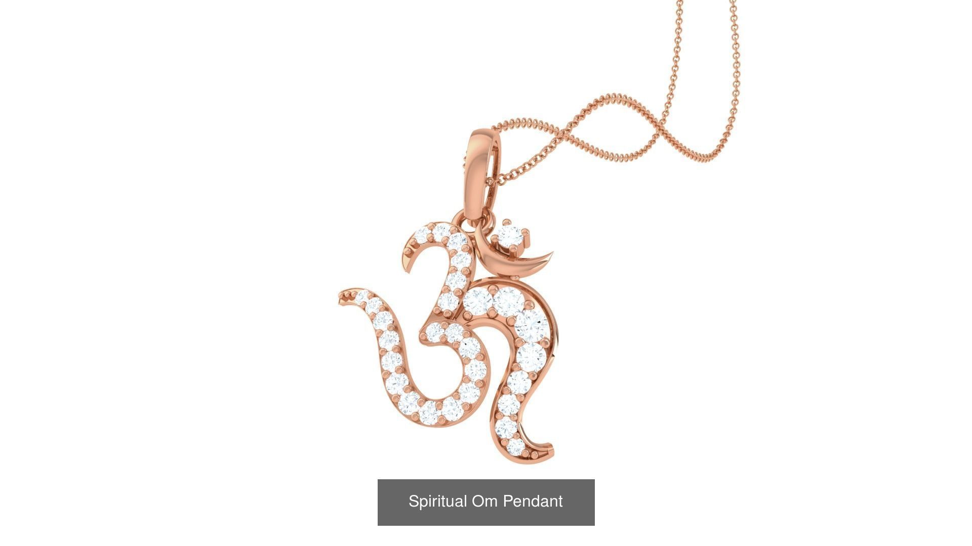 17 Spiritual Om Oum Pendant 3D Model Collection_15