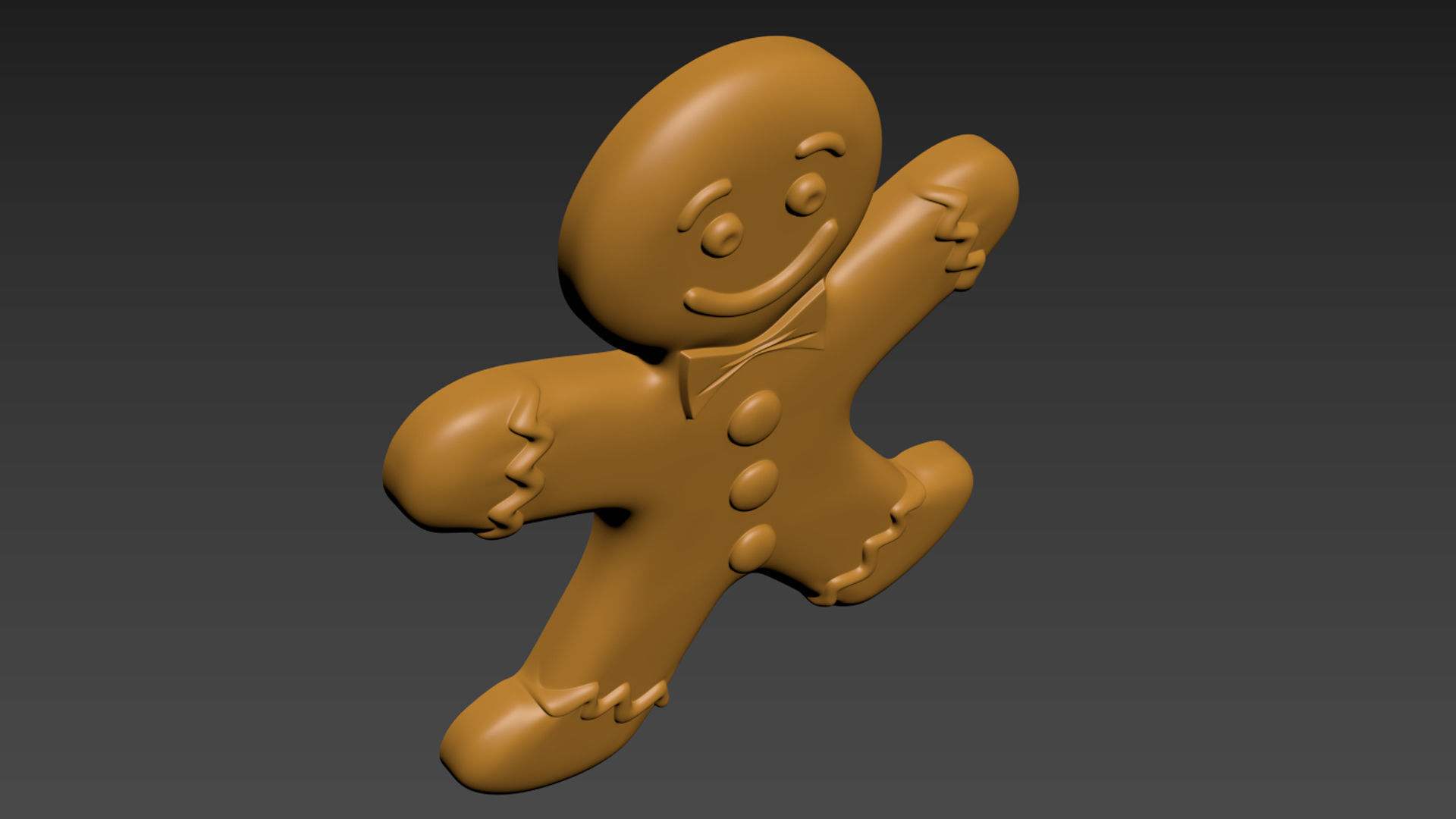 Gingerbread Man 3D print model_13
