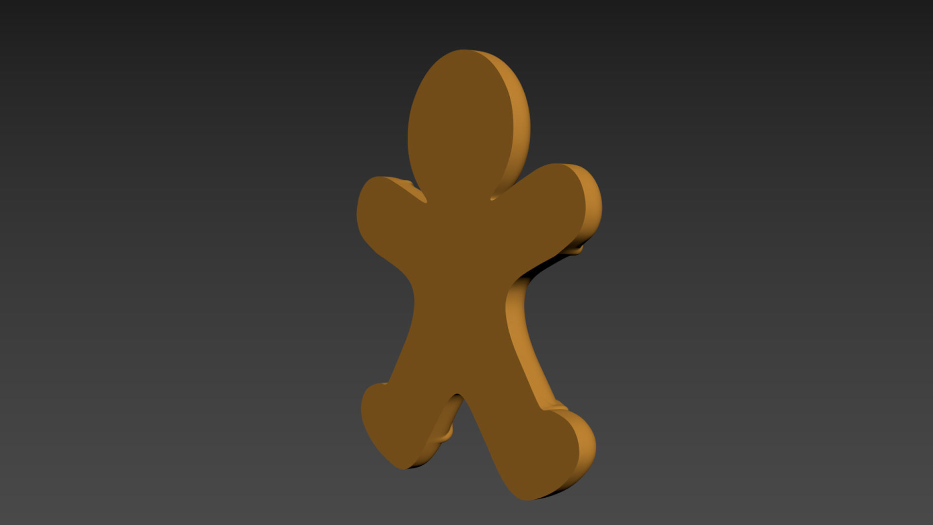 Gingerbread Man 3D print model_4