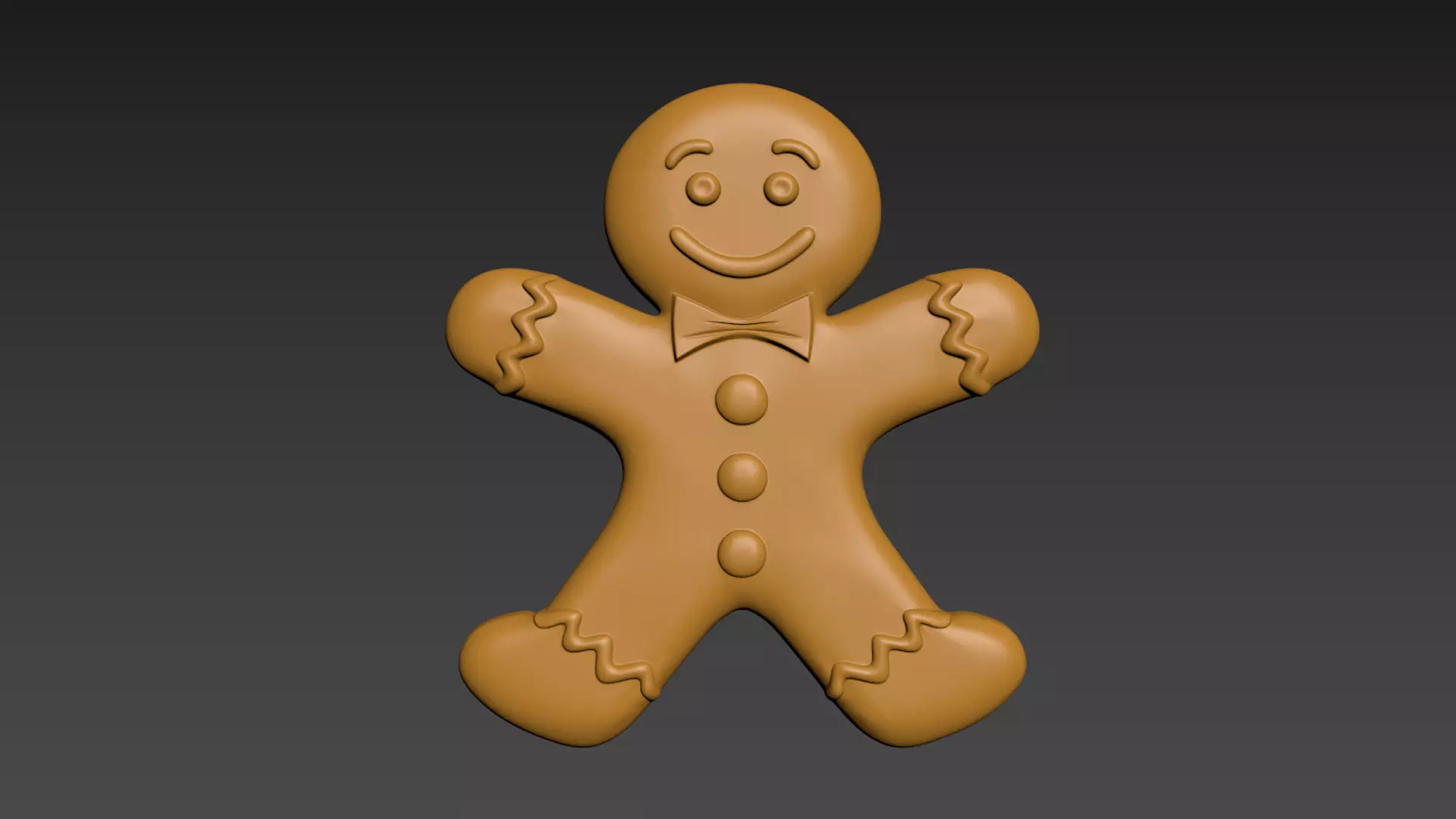 Gingerbread Man 3D print model_0
