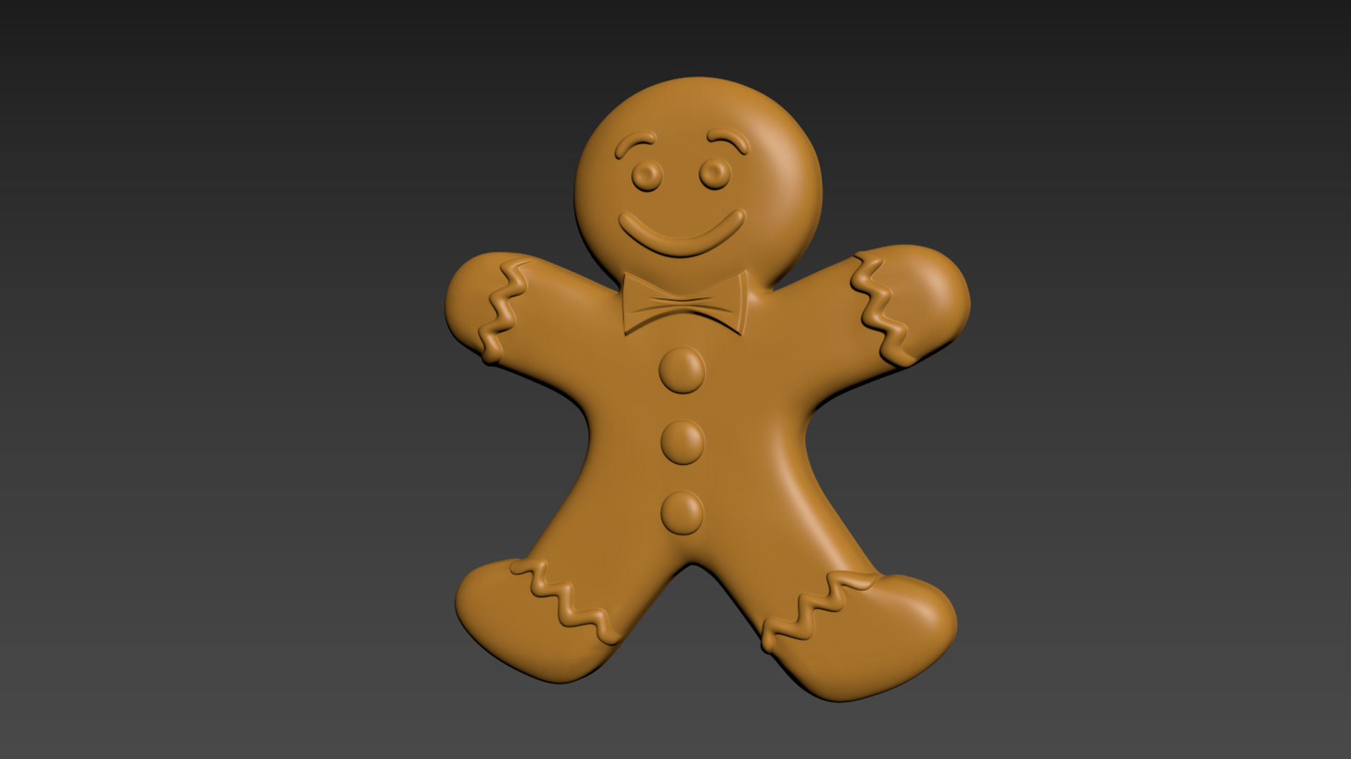 Gingerbread Man 3D print model_9