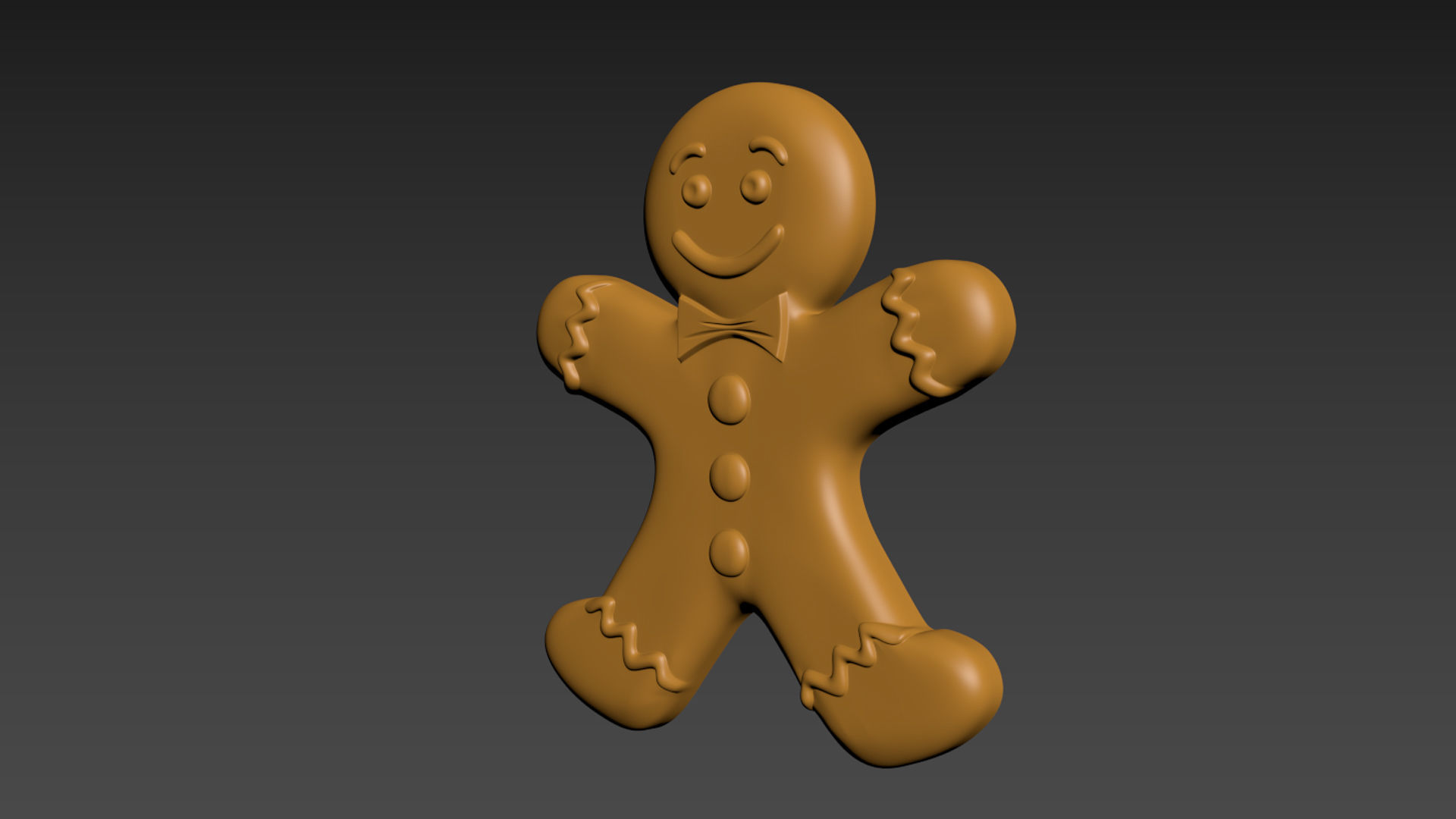 Gingerbread Man 3D print model_10