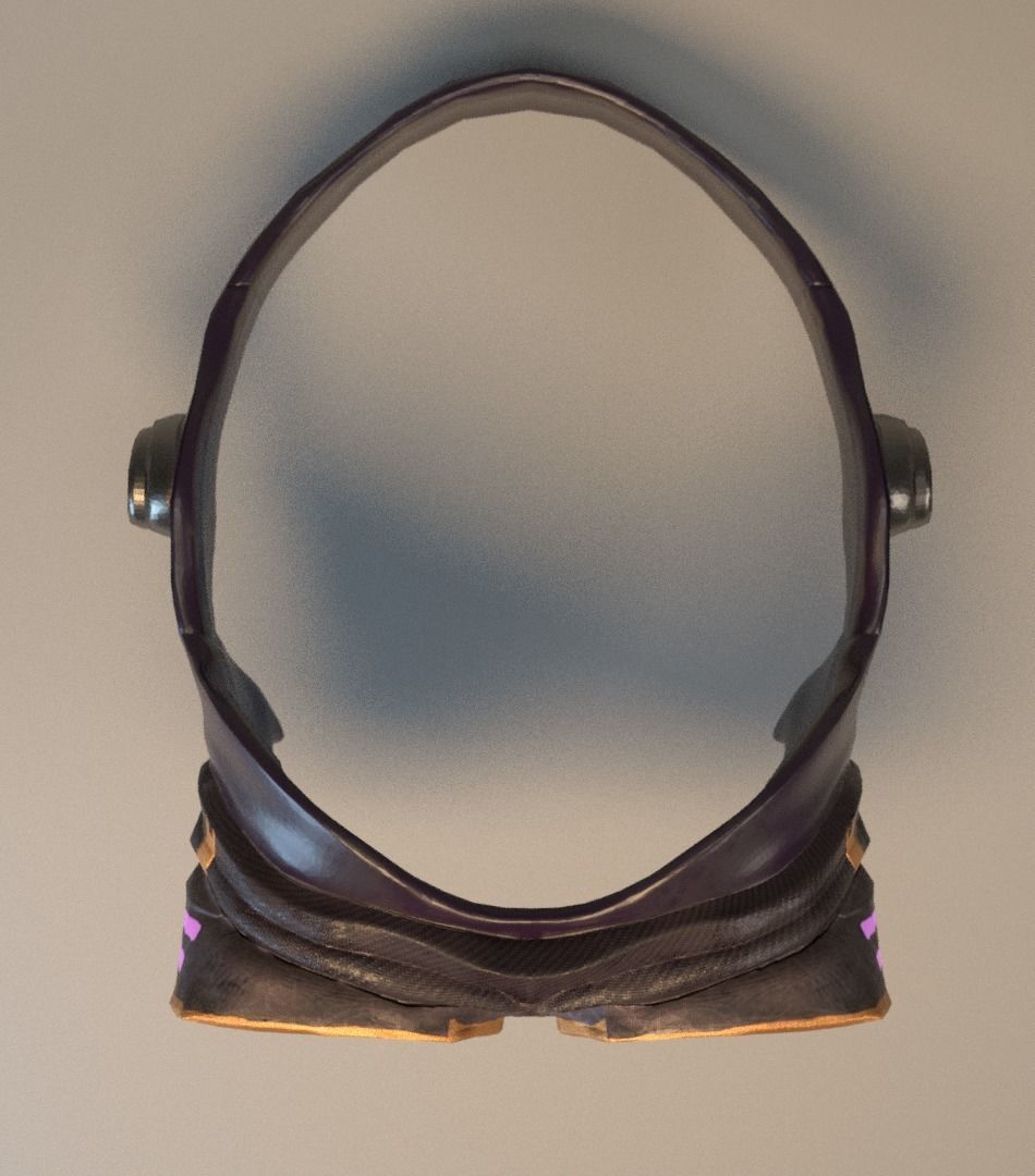 Futuristic Cyberpunk Goggles 3D model_2