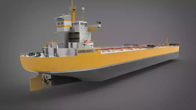 Tanker Ship Low-poly Low-poly 3D model