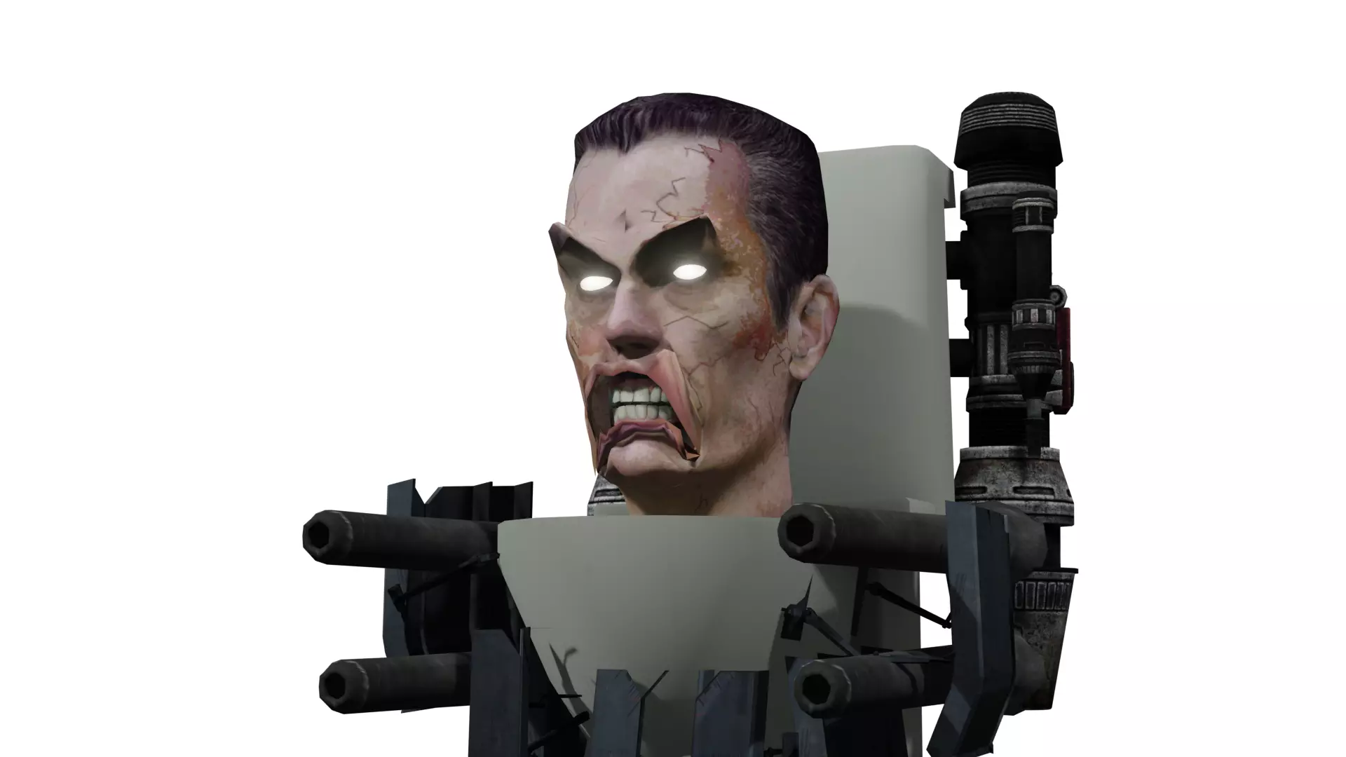 Broken G-man Skibidi Toilet Low-poly 3D model_0