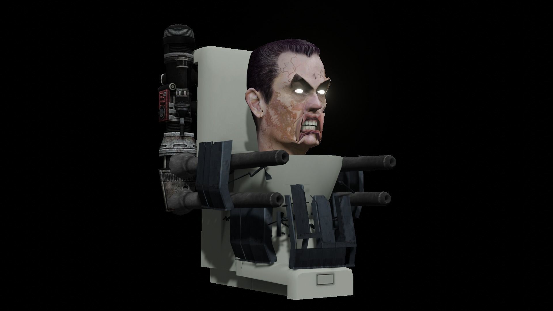 Broken G-man Skibidi Toilet Low-poly 3D model_1