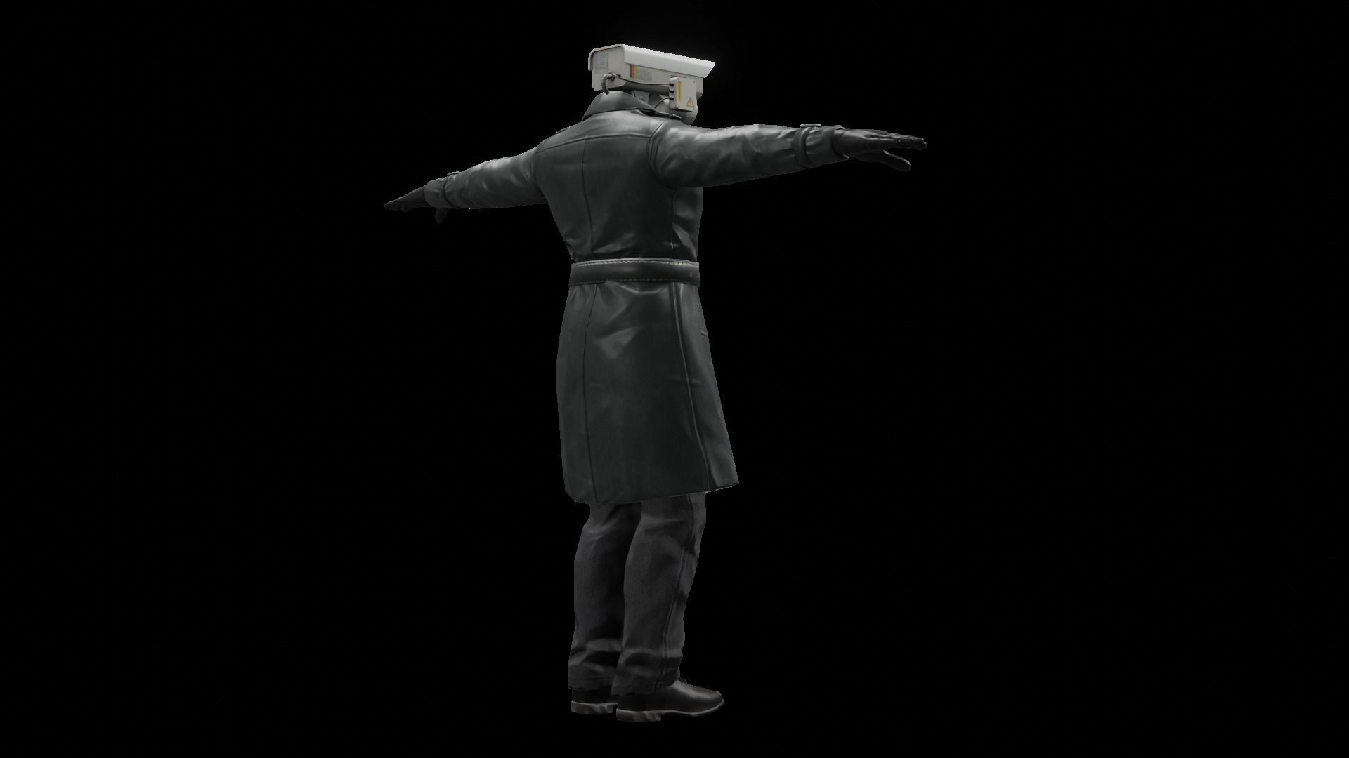 Camera Man Low-poly 3D model_3