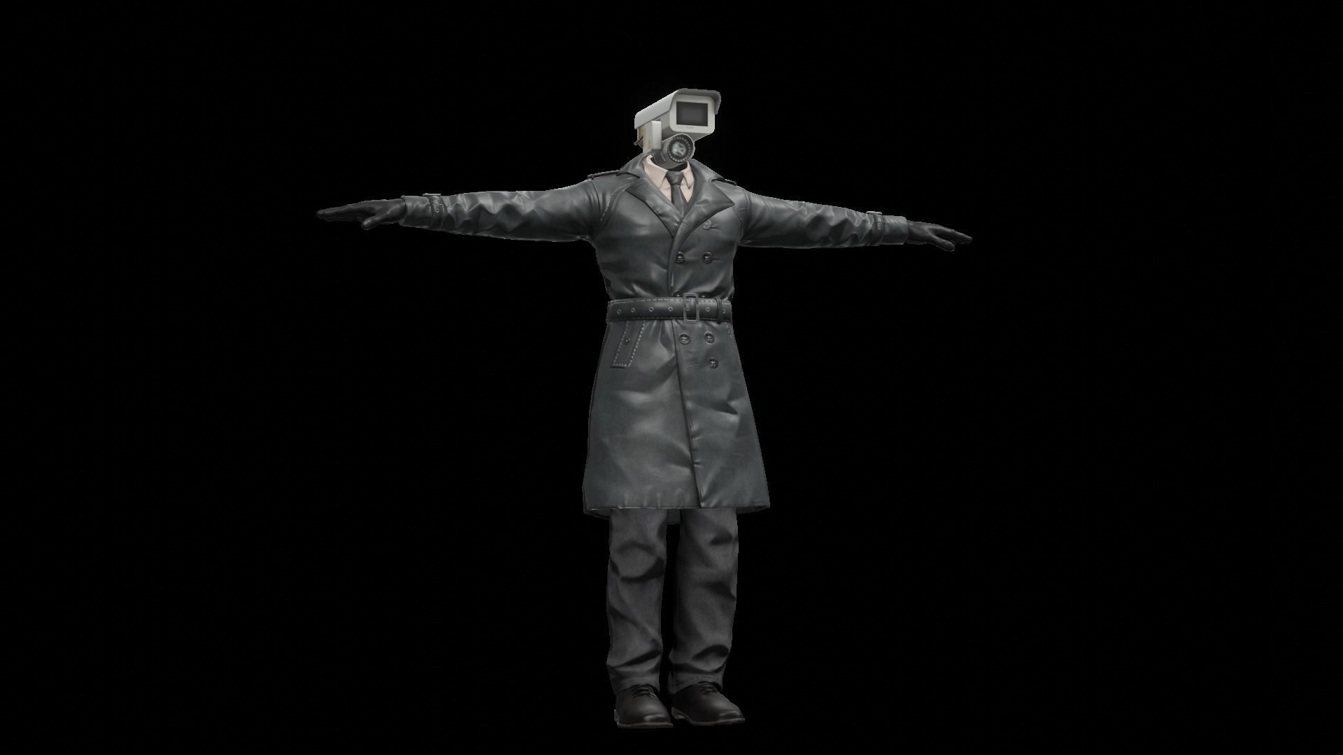 Camera Man Low-poly 3D model_1