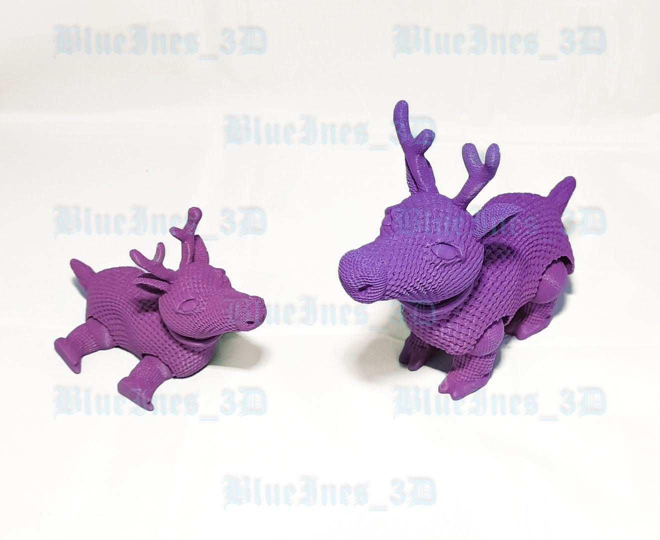 Crochet Articulated Reindeer Easy to Print 3D print model_4