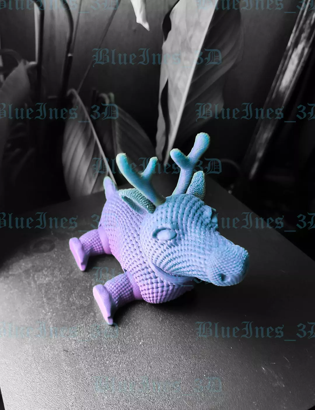 Crochet Articulated Reindeer Easy to Print 3D print model_0