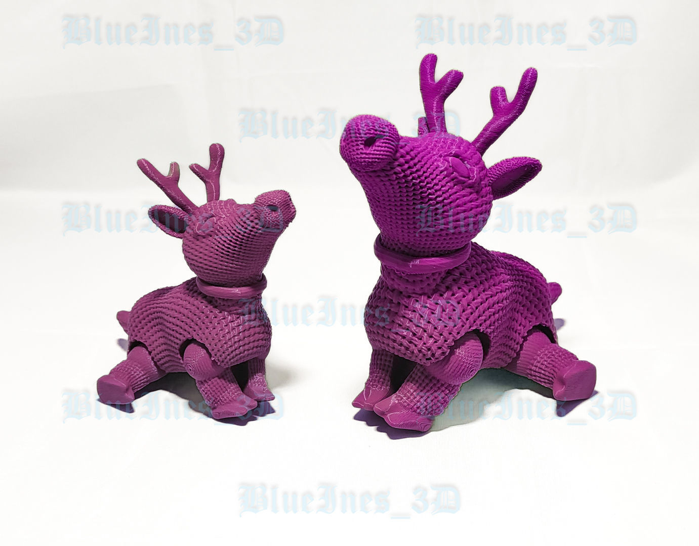 Crochet Articulated Reindeer Easy to Print 3D print model_7