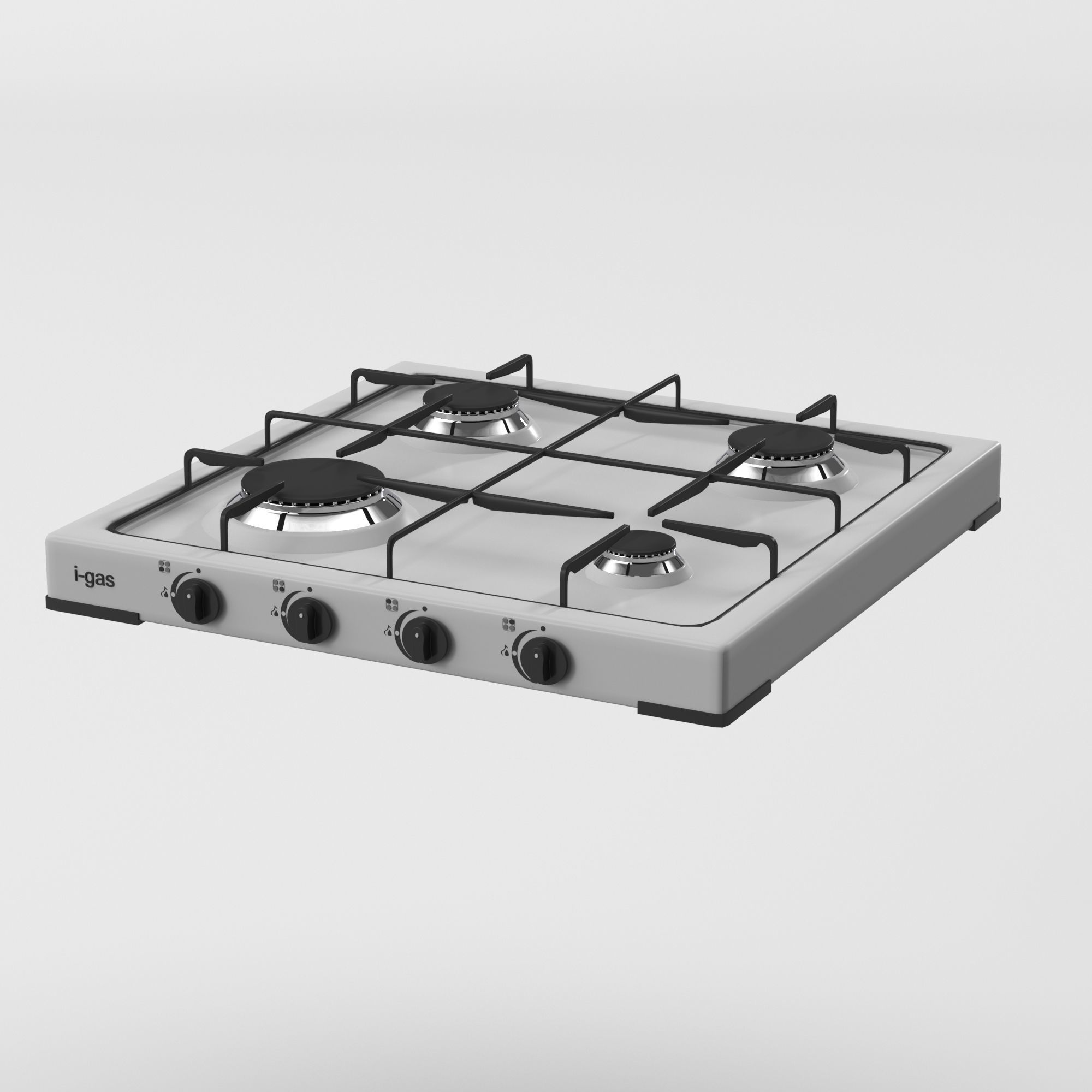 Cooktop Stove top Classic 3D Model Low-poly 3D model_14