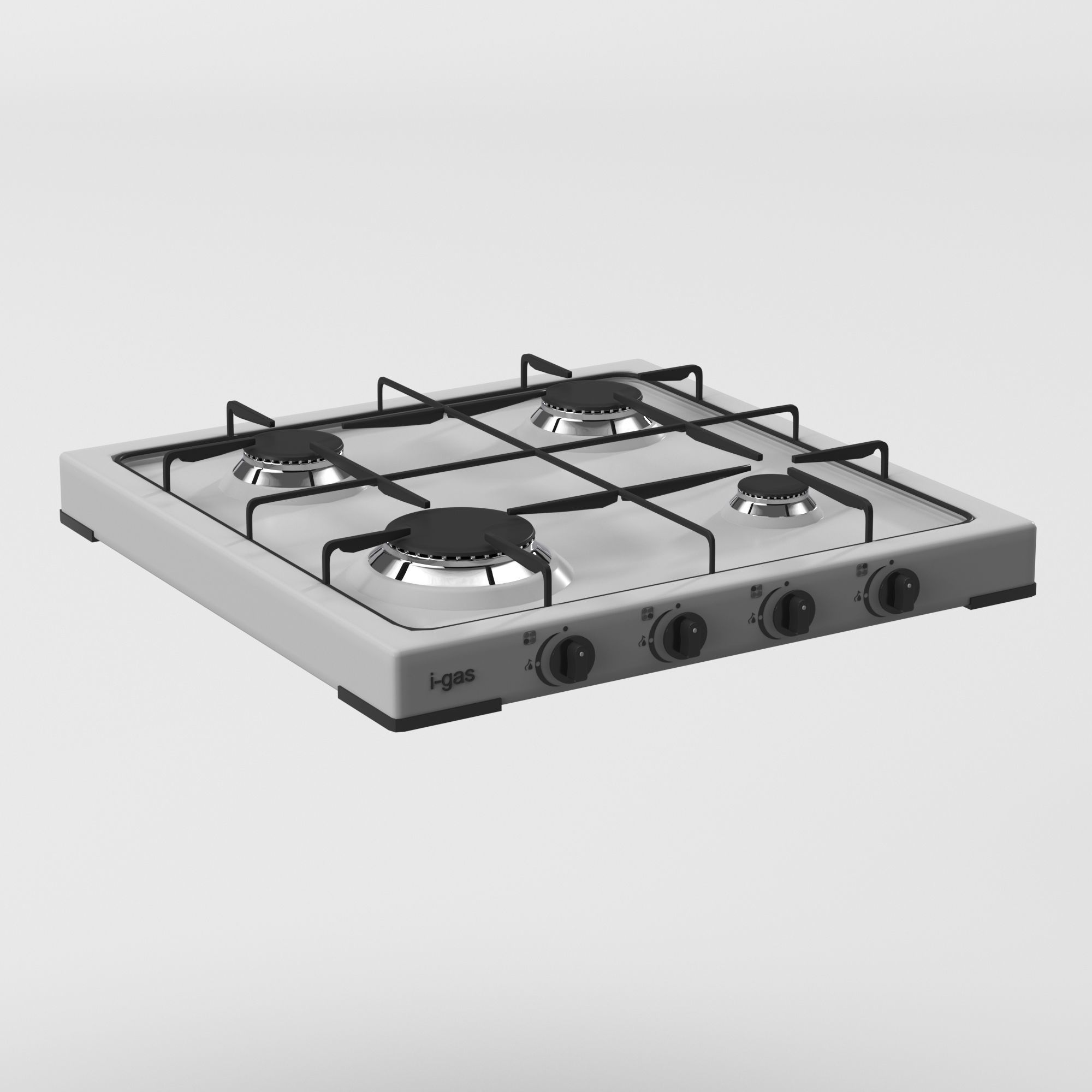 Cooktop Stove top Classic 3D Model Low-poly 3D model_26