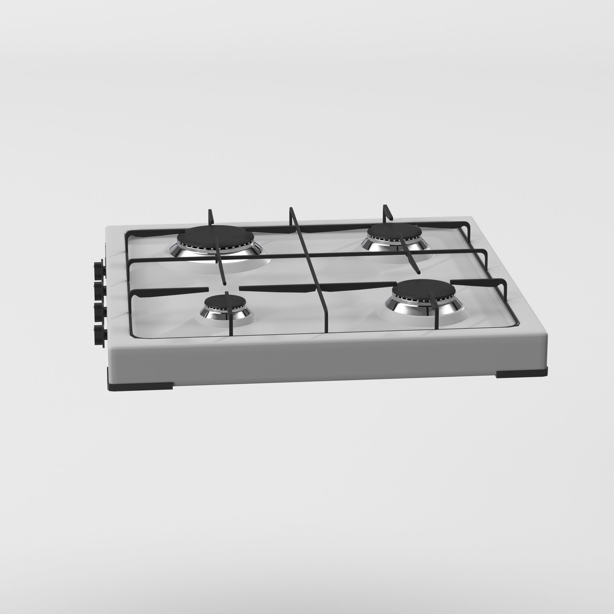 Cooktop Stove top Classic 3D Model Low-poly 3D model_6
