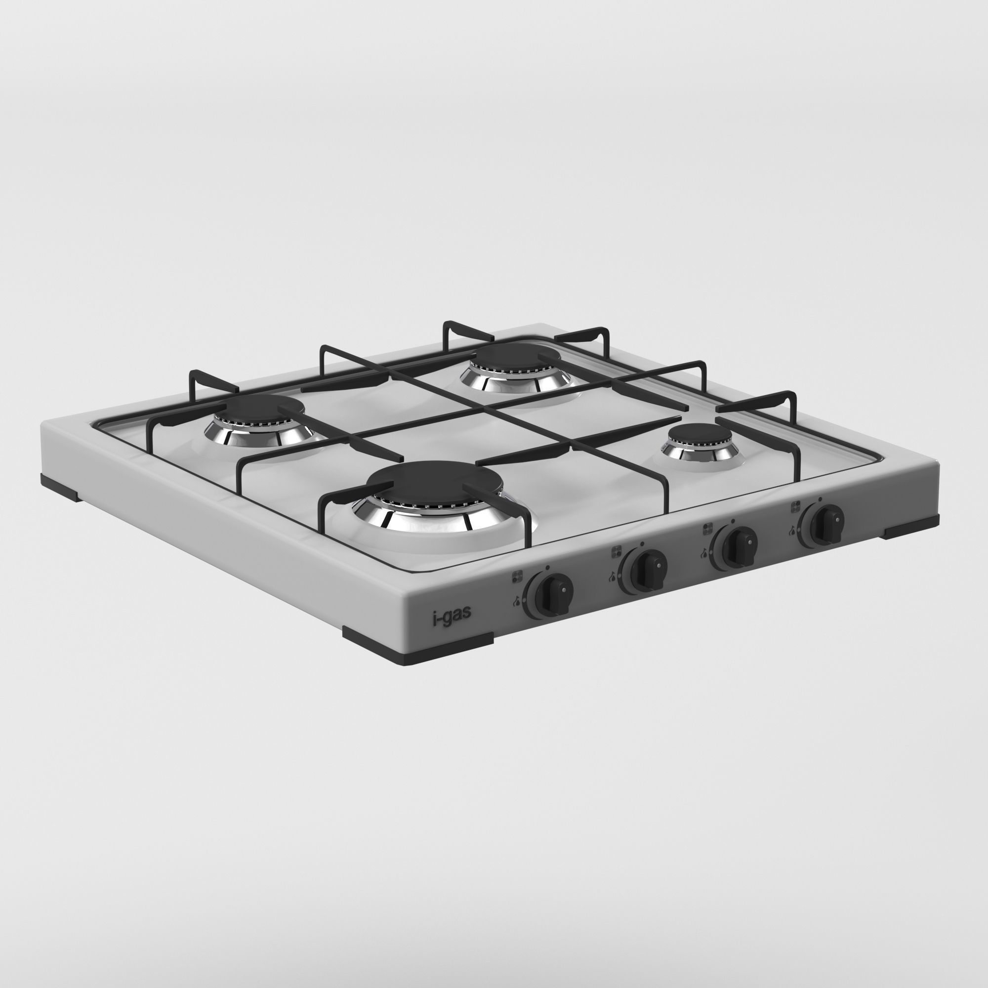 Cooktop Stove top Classic 3D Model Low-poly 3D model_27