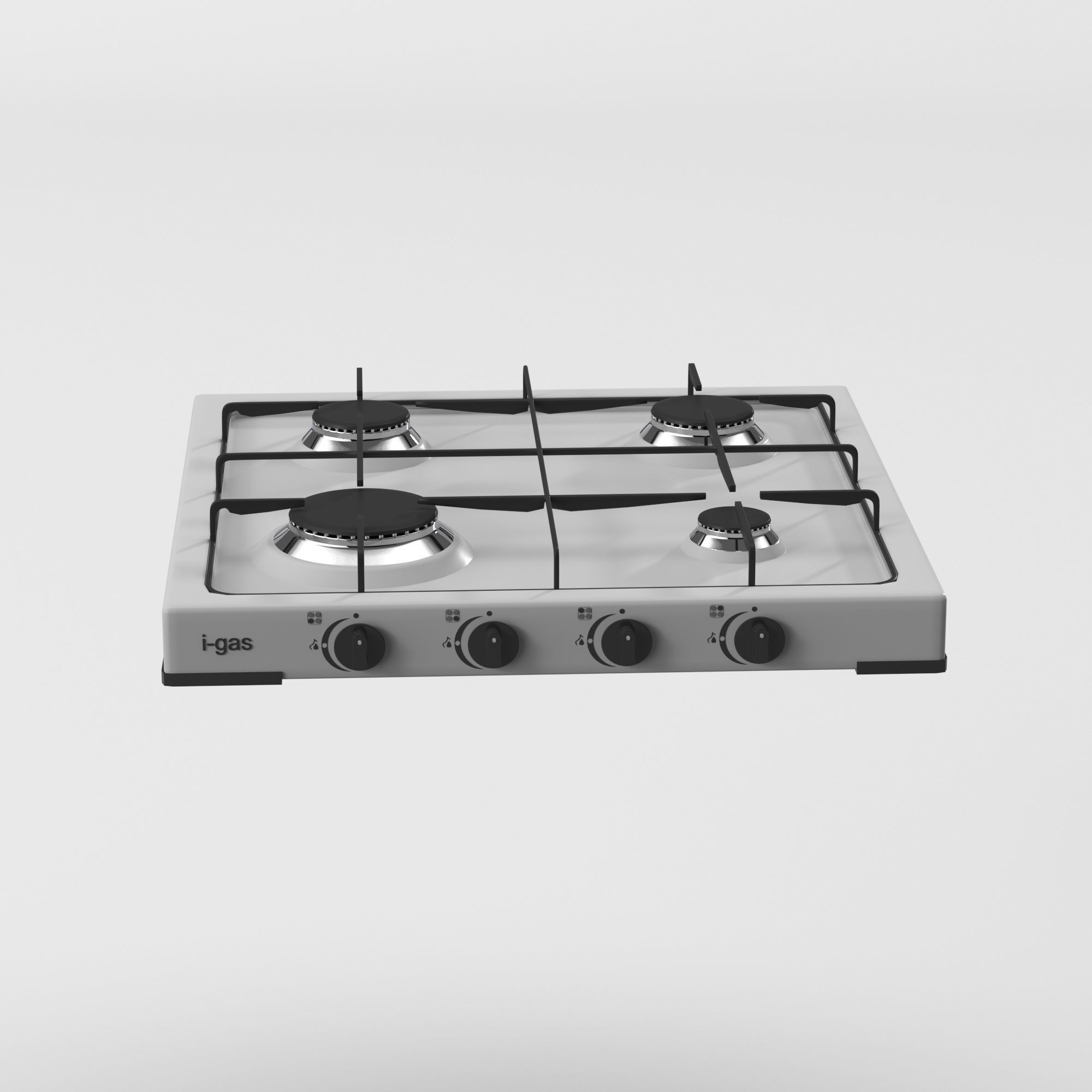 Cooktop Stove top Classic 3D Model Low-poly 3D model_12