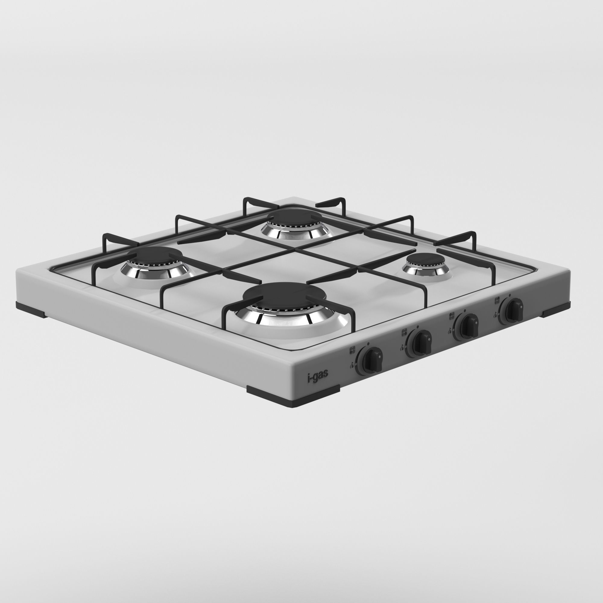 Cooktop Stove top Classic 3D Model Low-poly 3D model_30