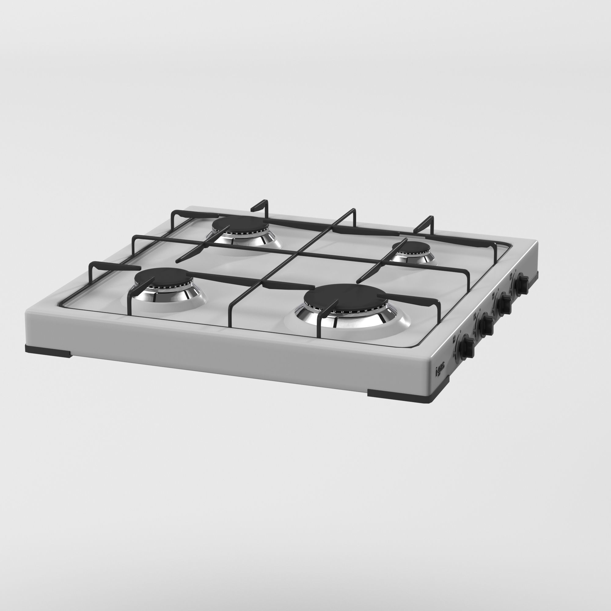 Cooktop Stove top Classic 3D Model Low-poly 3D model_20