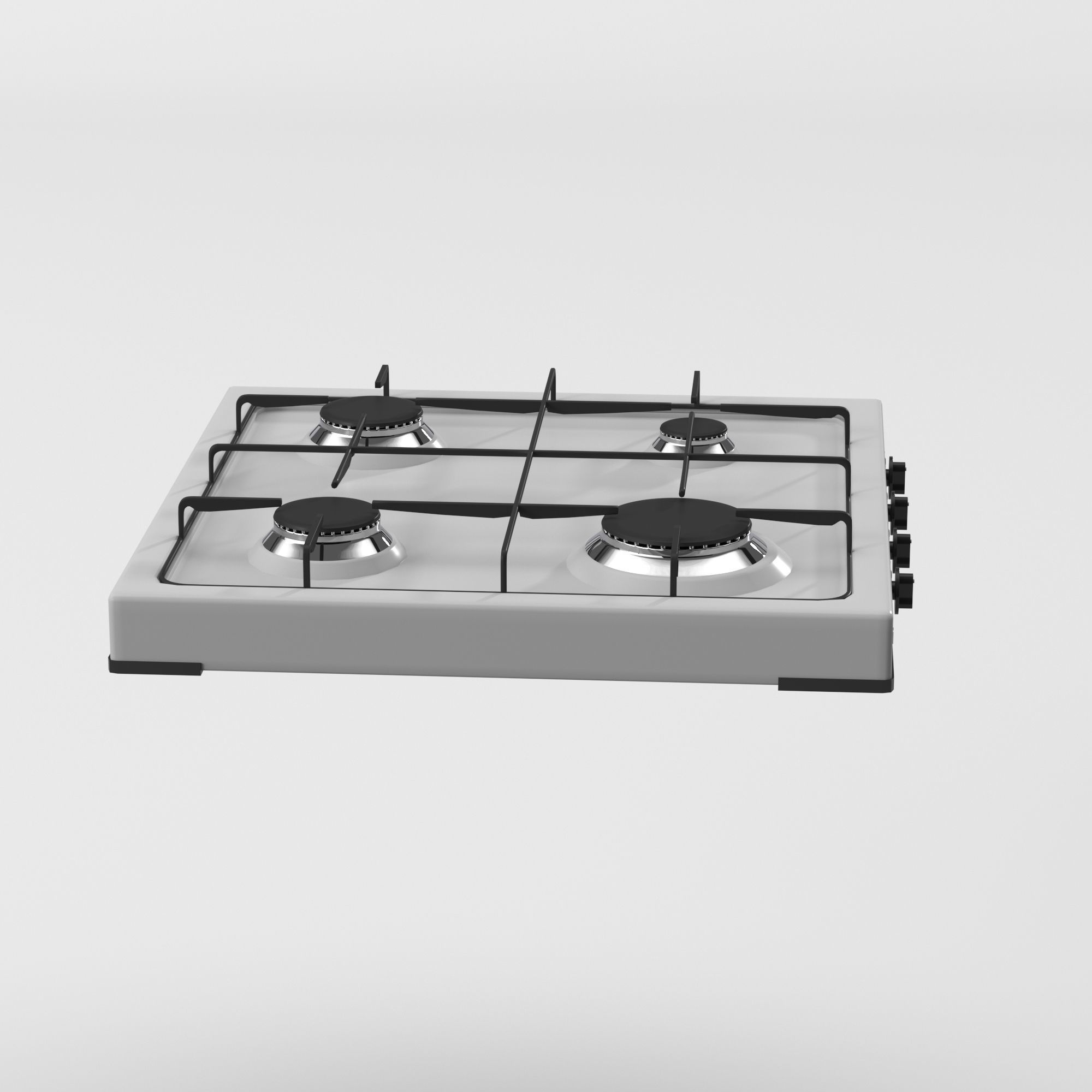 Cooktop Stove top Classic 3D Model Low-poly 3D model_21