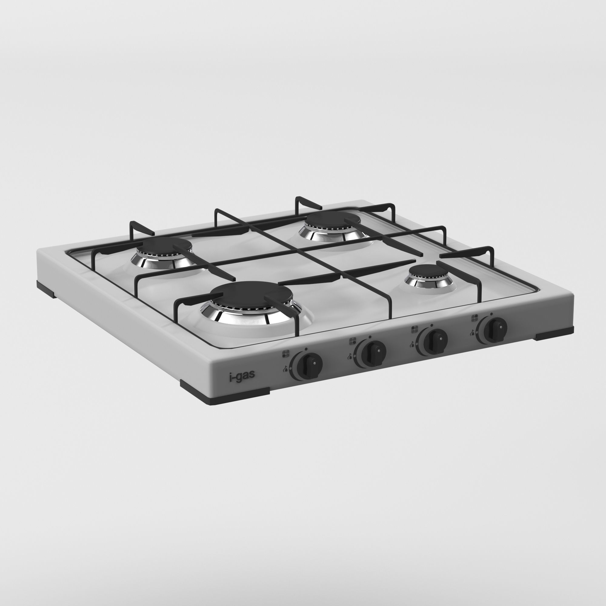 Cooktop Stove top Classic 3D Model Low-poly 3D model_10