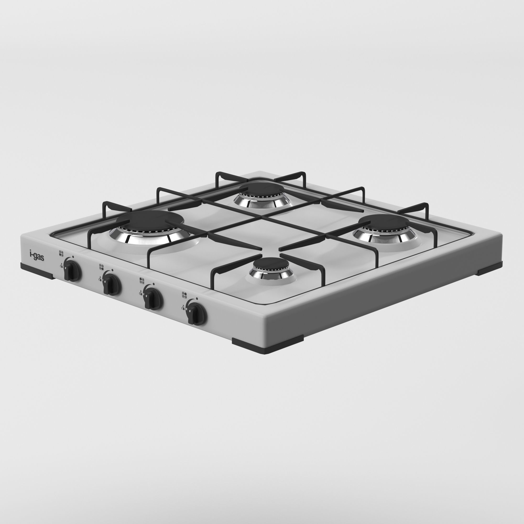 Cooktop Stove top Classic 3D Model Low-poly 3D model_4