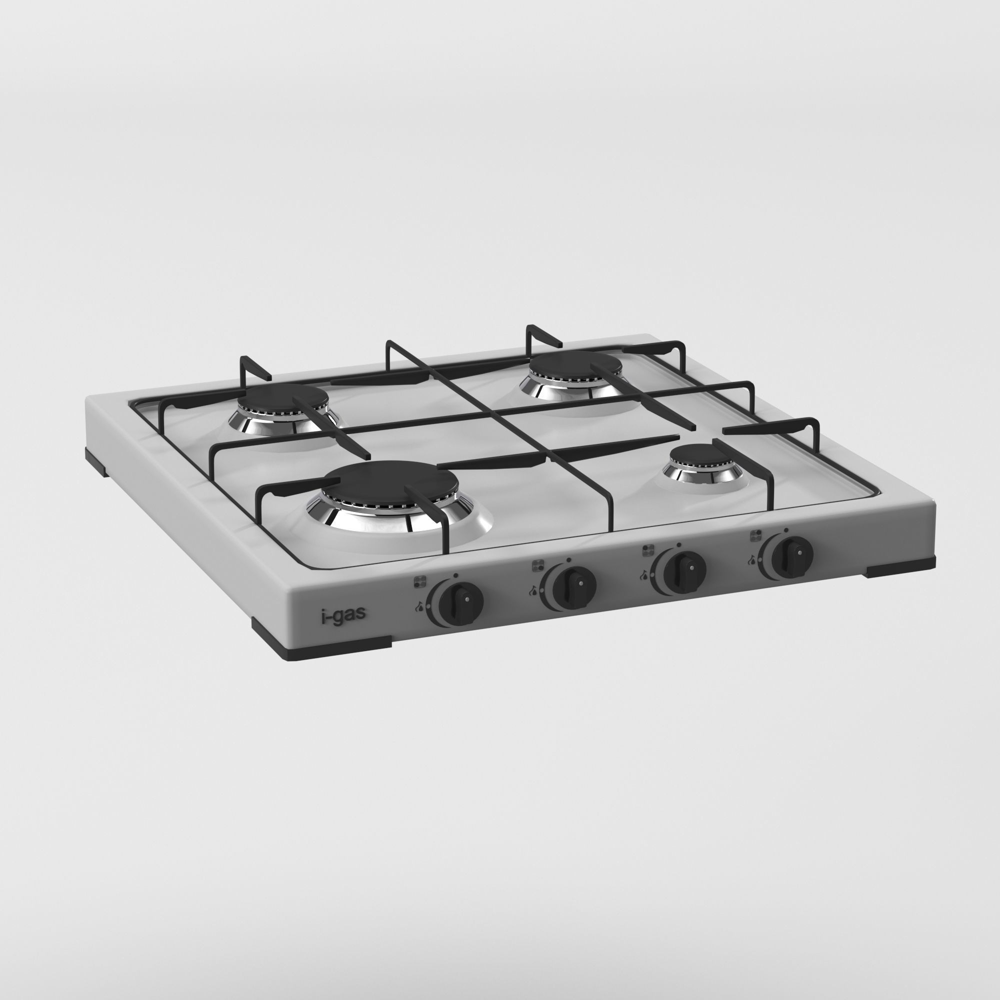 Cooktop Stove top Classic 3D Model Low-poly 3D model_8