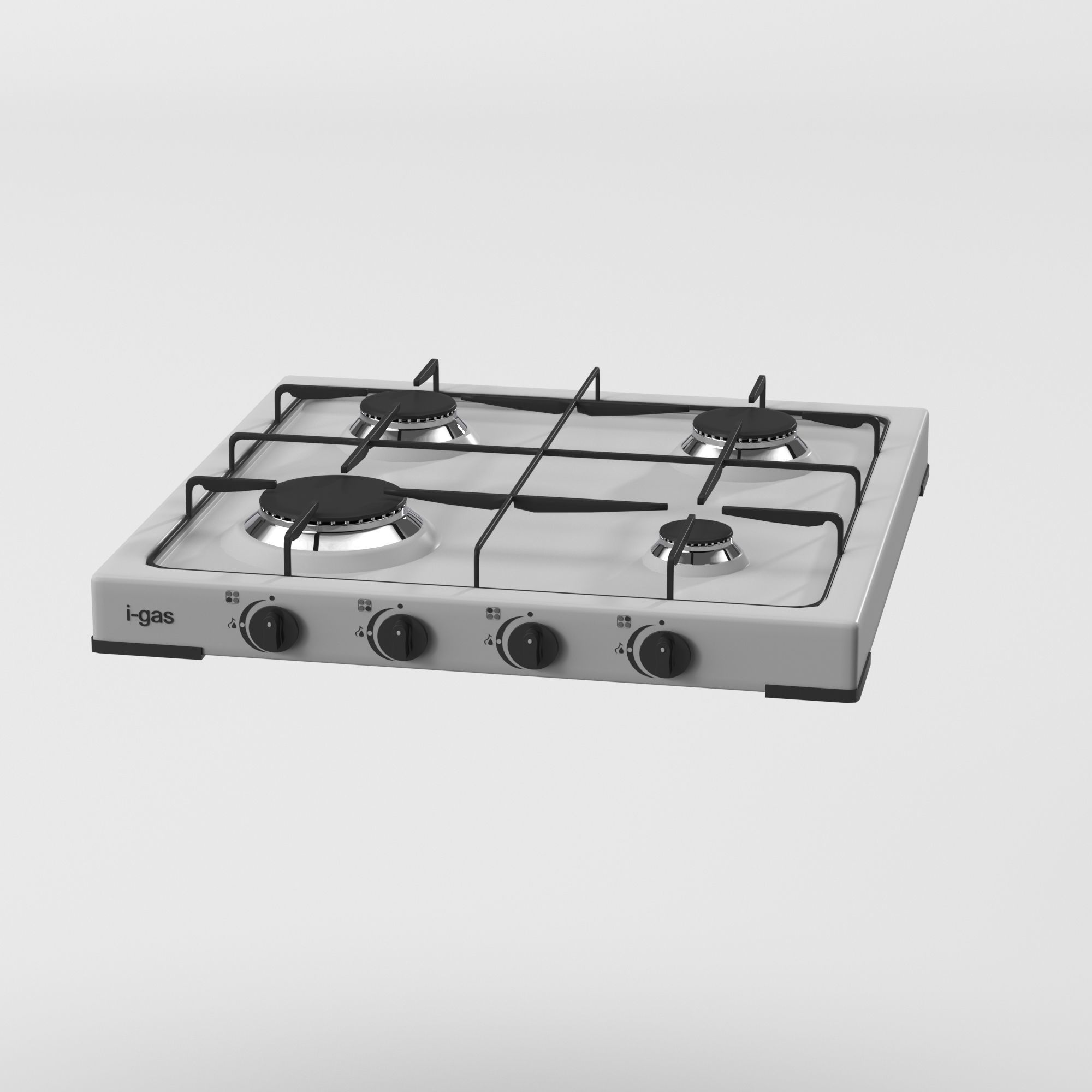 Cooktop Stove top Classic 3D Model Low-poly 3D model_2
