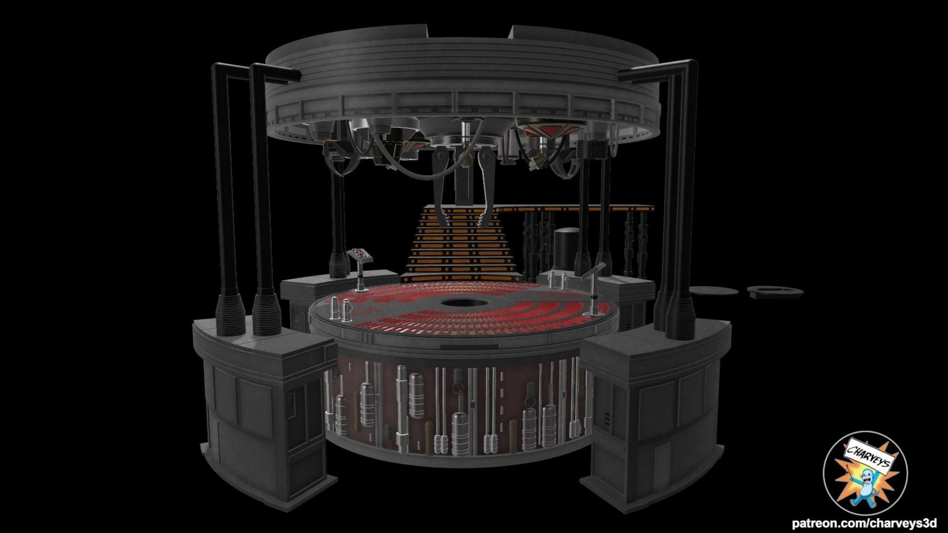 Star Wars Carbon Freezing Chamber Diorama for action figures 3D print model_1