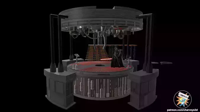 Star Wars Carbon Freezing Chamber Diorama for action figures 3D print model