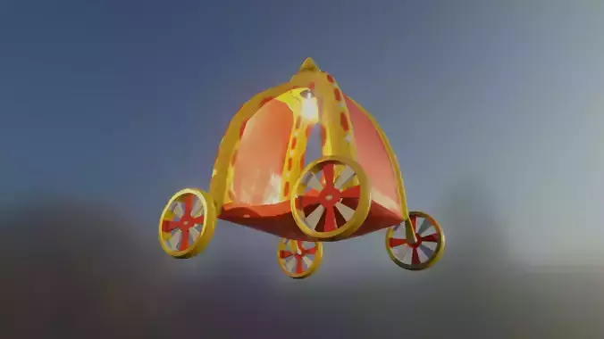 Christmas car for holidays Low-poly 3D model