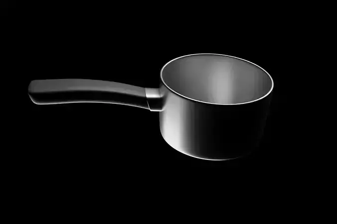 Metal kitchen pot 3D model