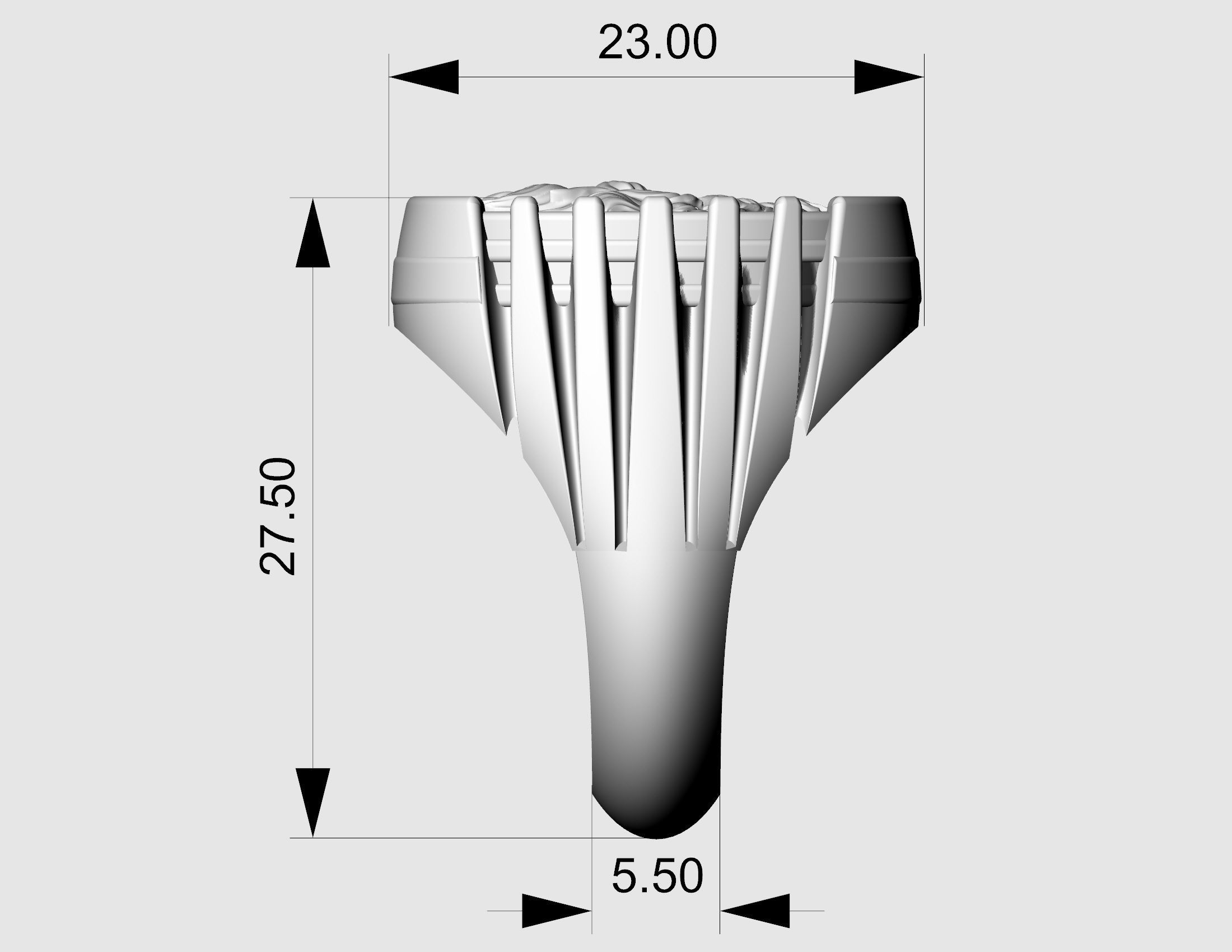 Lion profile ring 3D print model_13