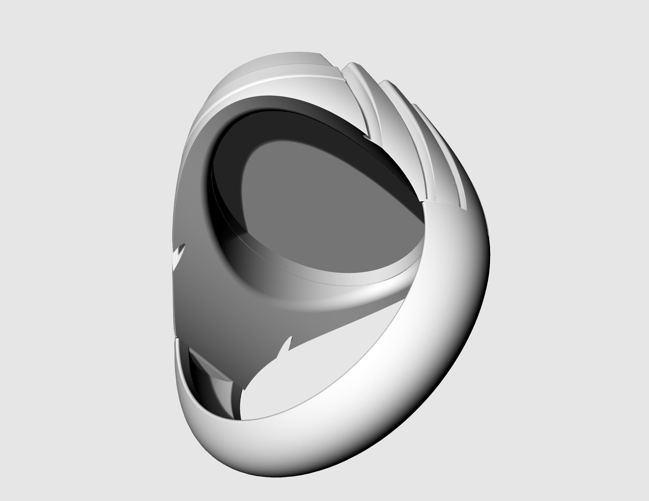Lion profile ring 3D print model_9